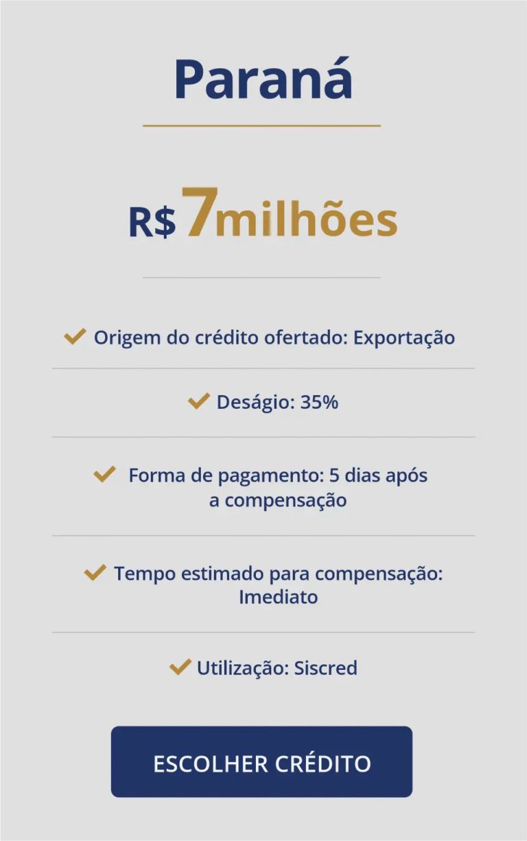 Crédito de icms Paraná